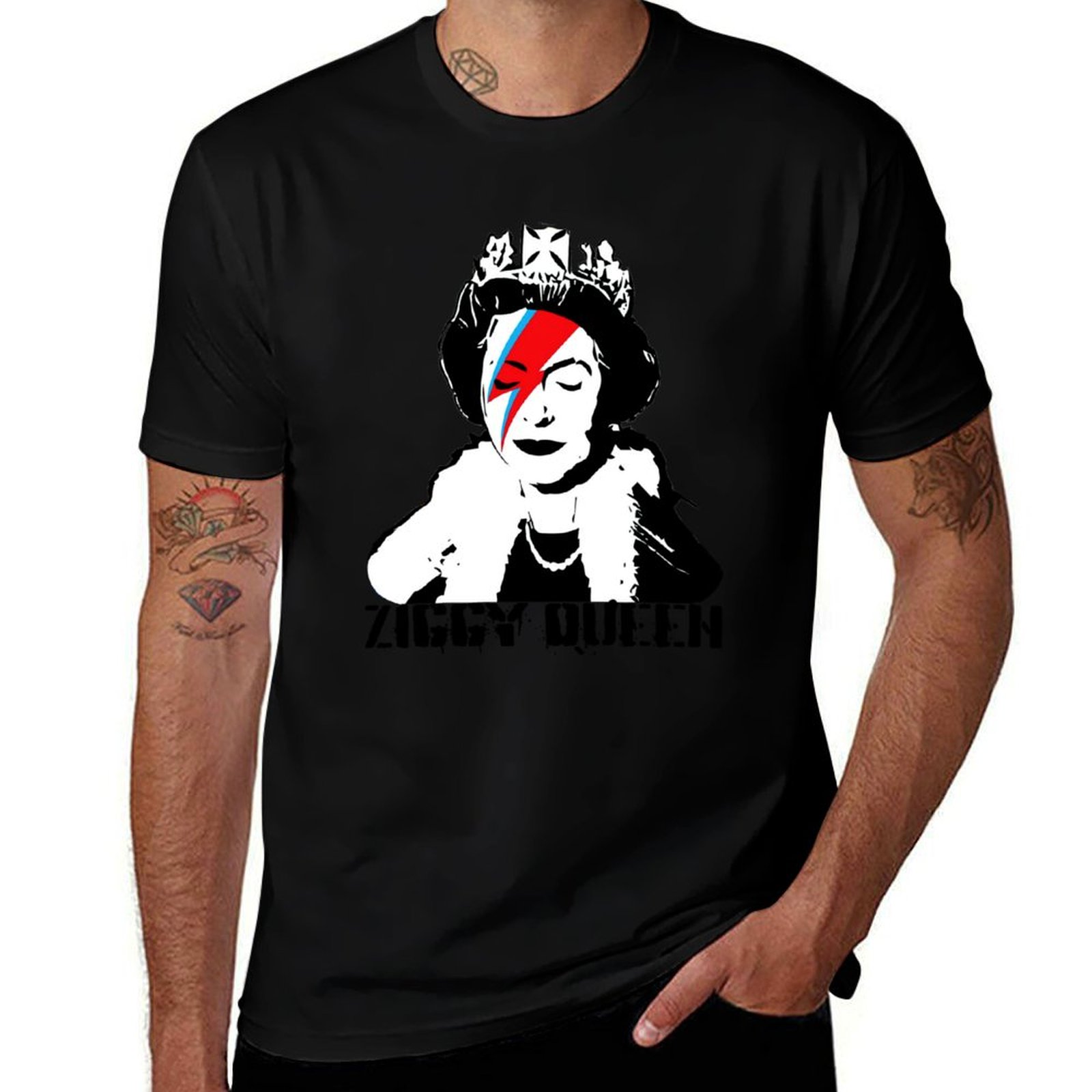 Queen Street Fashion - Футболка Queen Elizabeth Ziggy Queen Banksy